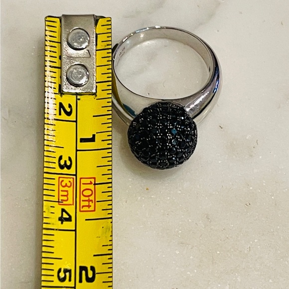 Milor Black Spinel Sterling Large Ring - Picture 6 of 9